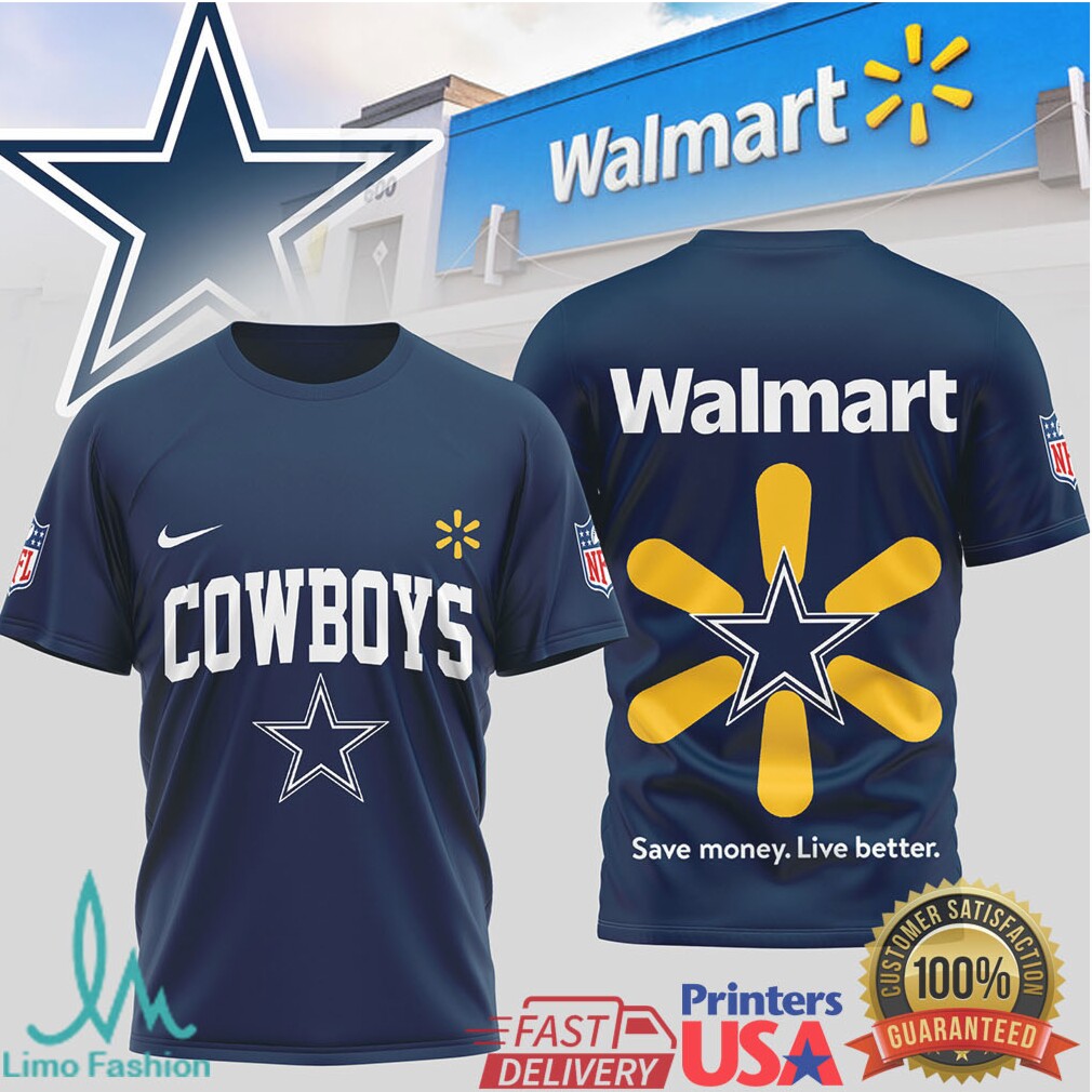 Dallas Cowboys x Walmart Collaboration Star Logo Performance T Shirt - Limotees LLC