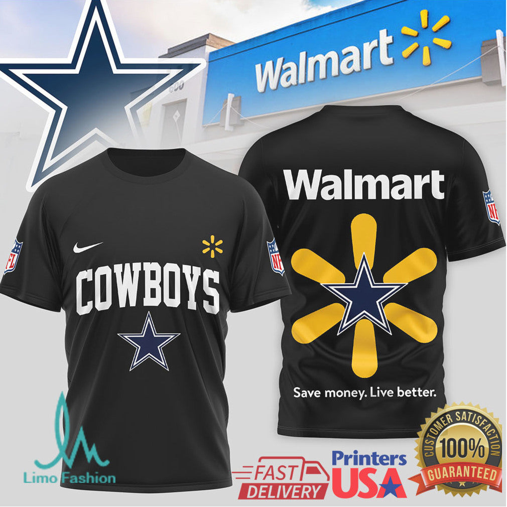 Dallas Cowboys x Walmart Collaboration Star Logo Performance T Shirt - Limotees LLC