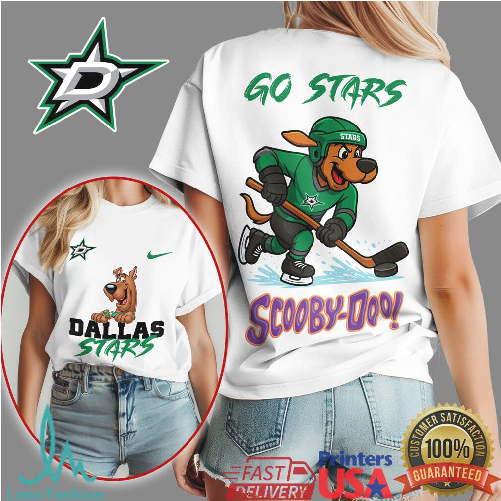 Dallas Stars Scooby Doo Hockey Mascot Unisex T Shirt - Limotees LLC
