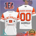 Darius Rucker Cincinnati Bengals Custom Name Number Football T Shirt - Limotees LLC