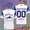 Darius Rucker Collection Buffalo Bills Custom Number Football T Shirt - Limotees LLC