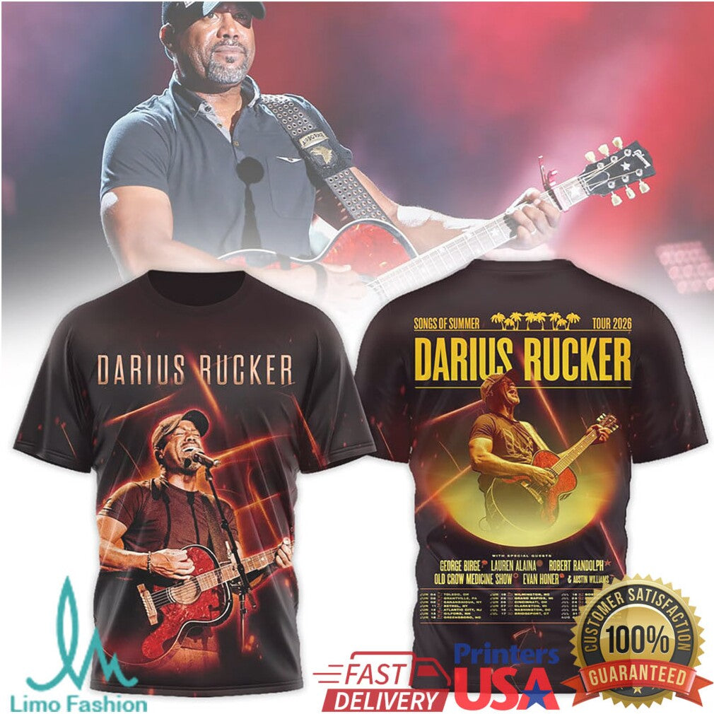 Darius Rucker Songs Of Summer Tour 2026 Country Music Apparel - Limotees LLC