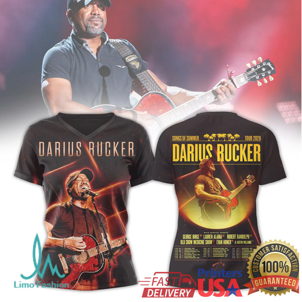 Darius Rucker Songs Of Summer Tour 2026 Country Music Apparel - Limotees LLC