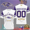 Darius Rucker x Baltimore Ravens Custom Name & Number Football T Shirt - Limotees LLC