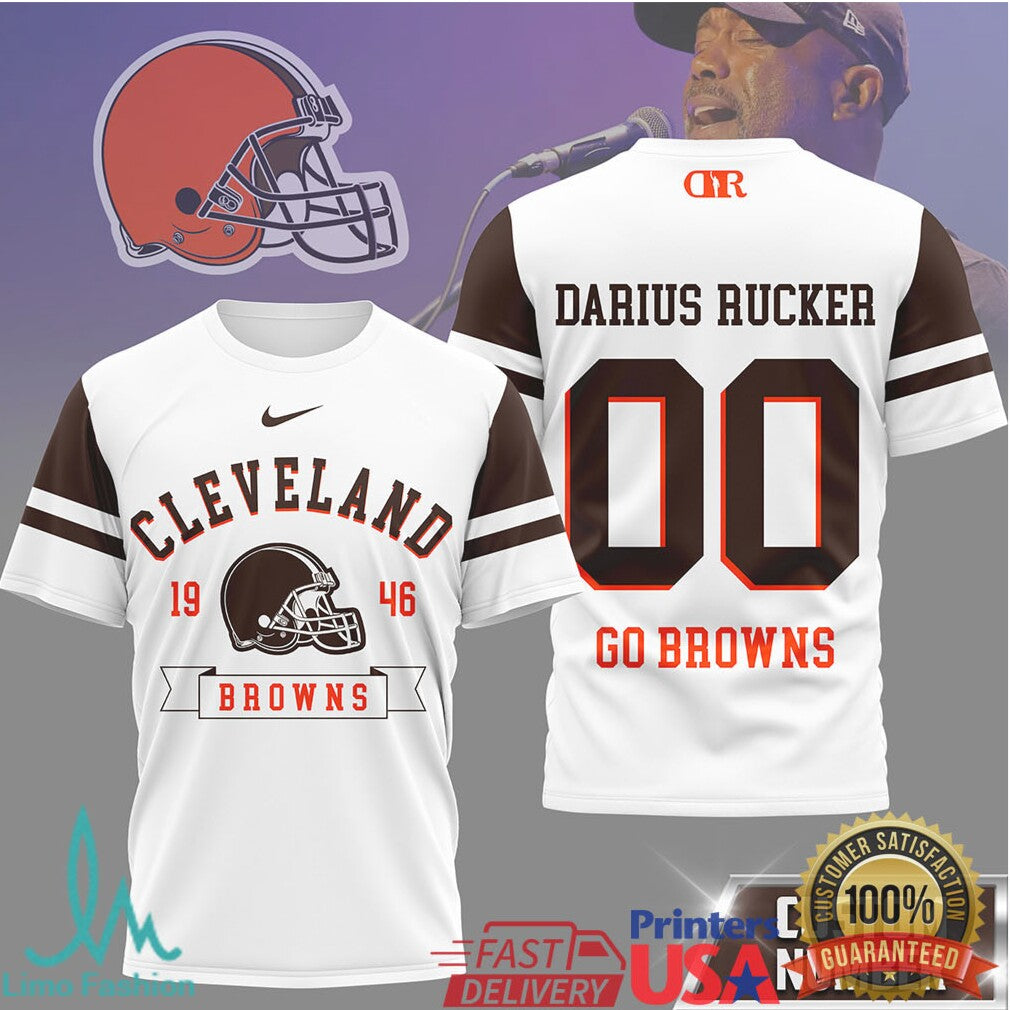 Darius Rucker x Cleveland Browns Custom Number Graphic T Shirt