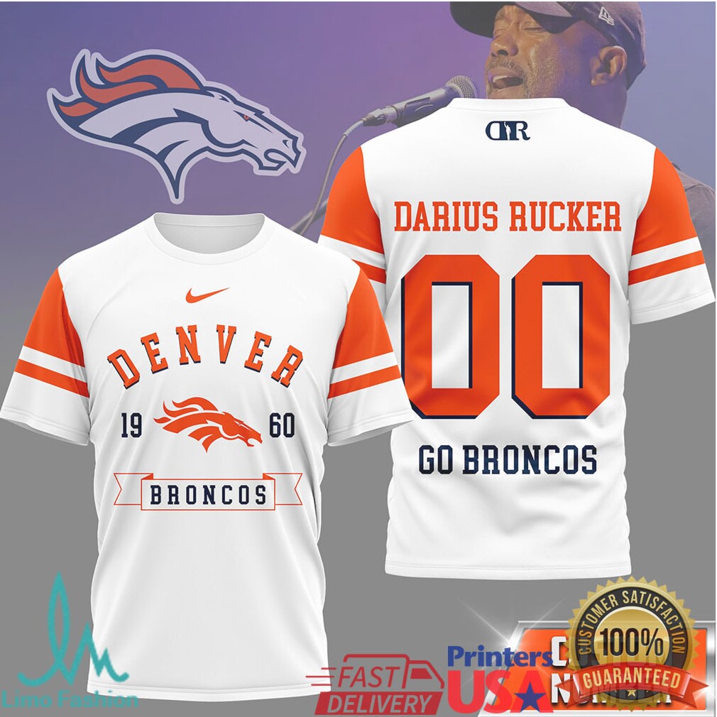 Darius Rucker x Denver Broncos Custom Number Football Fan Shirt - Limotees LLC