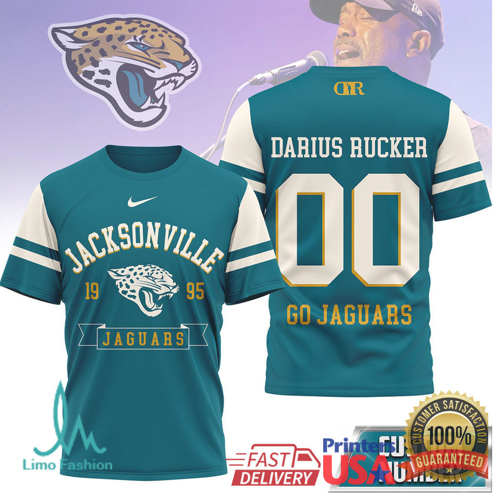 Darius Rucker x Jacksonville Jaguars Custom Number Graphic T Shirt - Limotees LLC