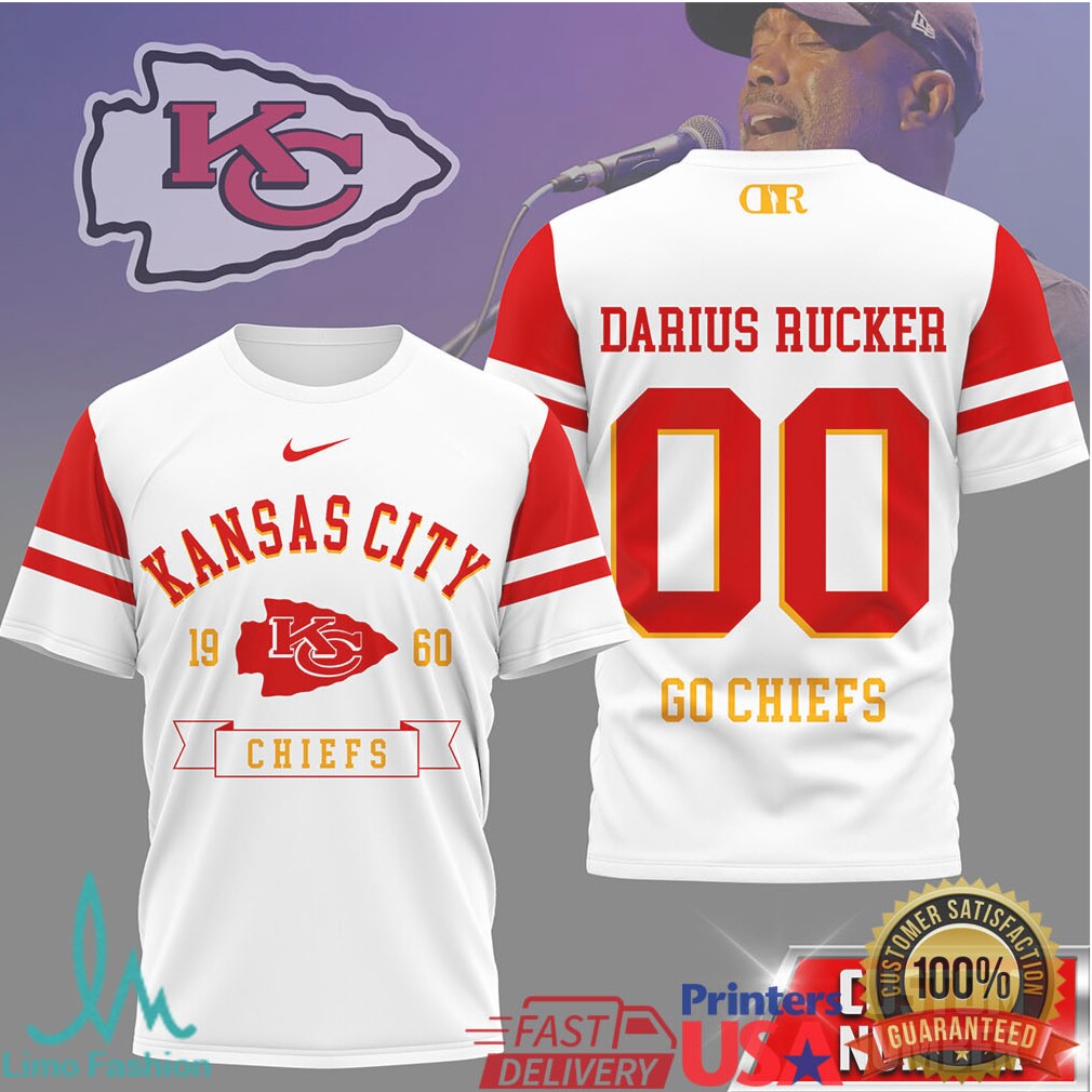 Darius Rucker x Kansas City Chiefs Custom Number Graphic T Shirt - Limotees LLC