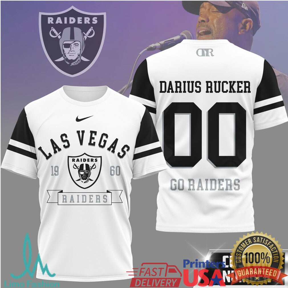 Darius Rucker x Las Vegas Raiders Custom Name & Number Fan Shirt - Limotees LLC