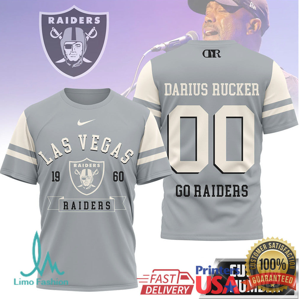 Darius Rucker x Las Vegas Raiders Custom Name & Number Fan Shirt - Limotees LLC