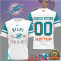 Darius Rucker x Miami Dolphins Custom Number Graphic T Shirt - Limotees LLC