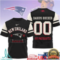 Darius Rucker x New England Patriots Custom Name & Number Football T Shirt - Limotees LLC