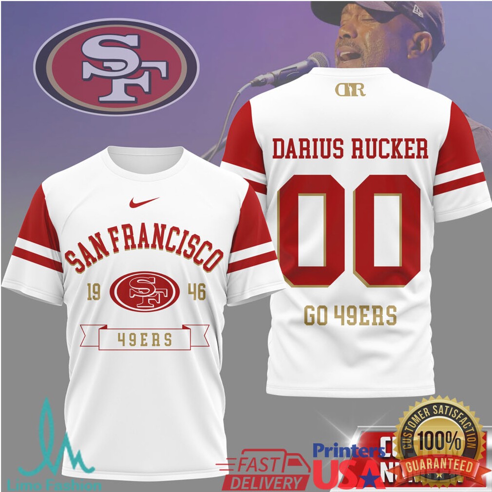 Darius Rucker x San Francisco 49ers Custom Number Graphic T Shirt - Limotees LLC
