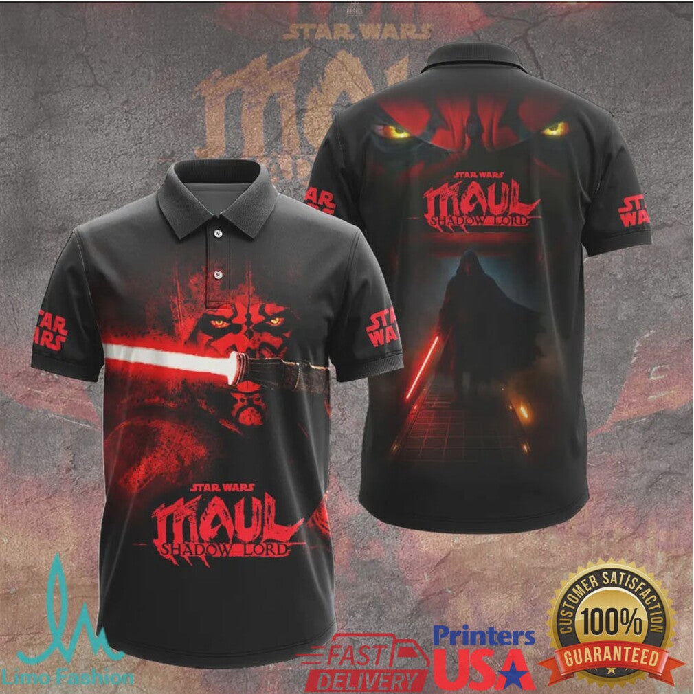 Darth Maul Shadow Lord Sith Silhouette Star Wars 3D All Over Print T Shirt - Limotees LLC
