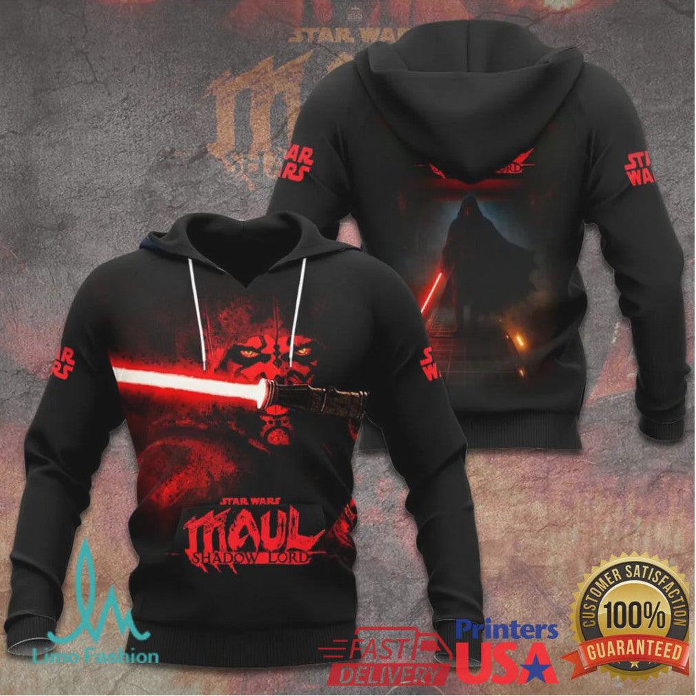 Darth Maul Shadow Lord Sith Silhouette Star Wars 3D All Over Print T Shirt - Limotees LLC
