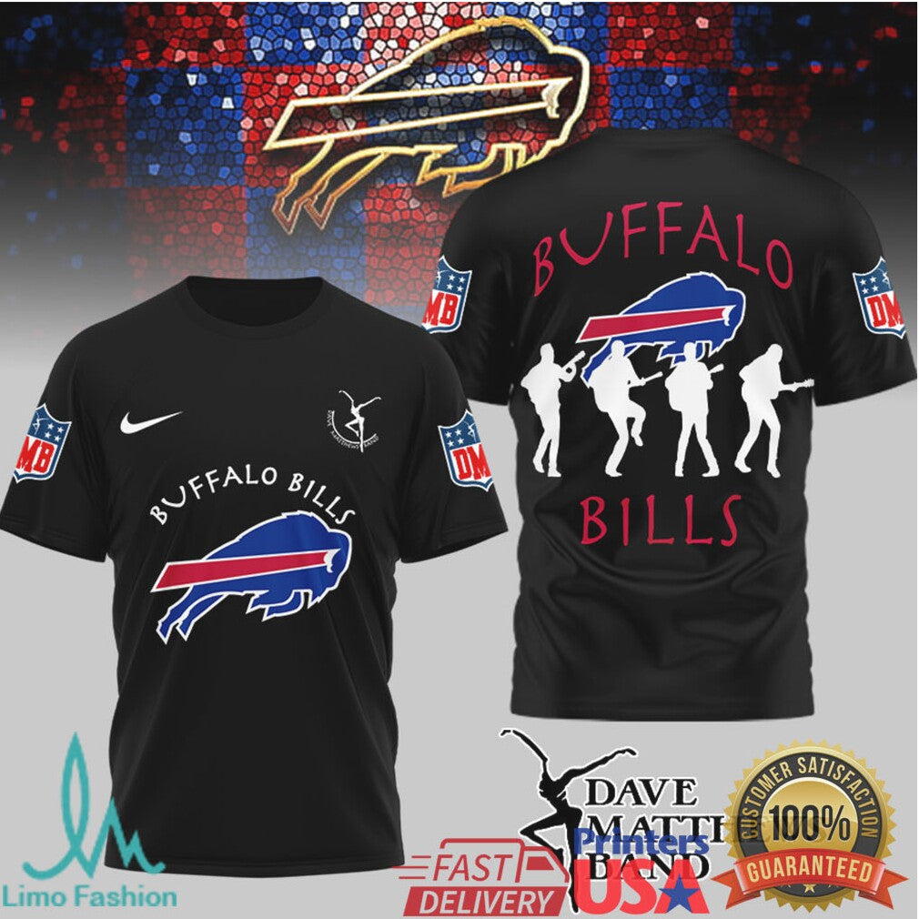 Dave Matthews Band x Buffalo Bills Silhouette NFL Fan T Shirt - Limotees LLC