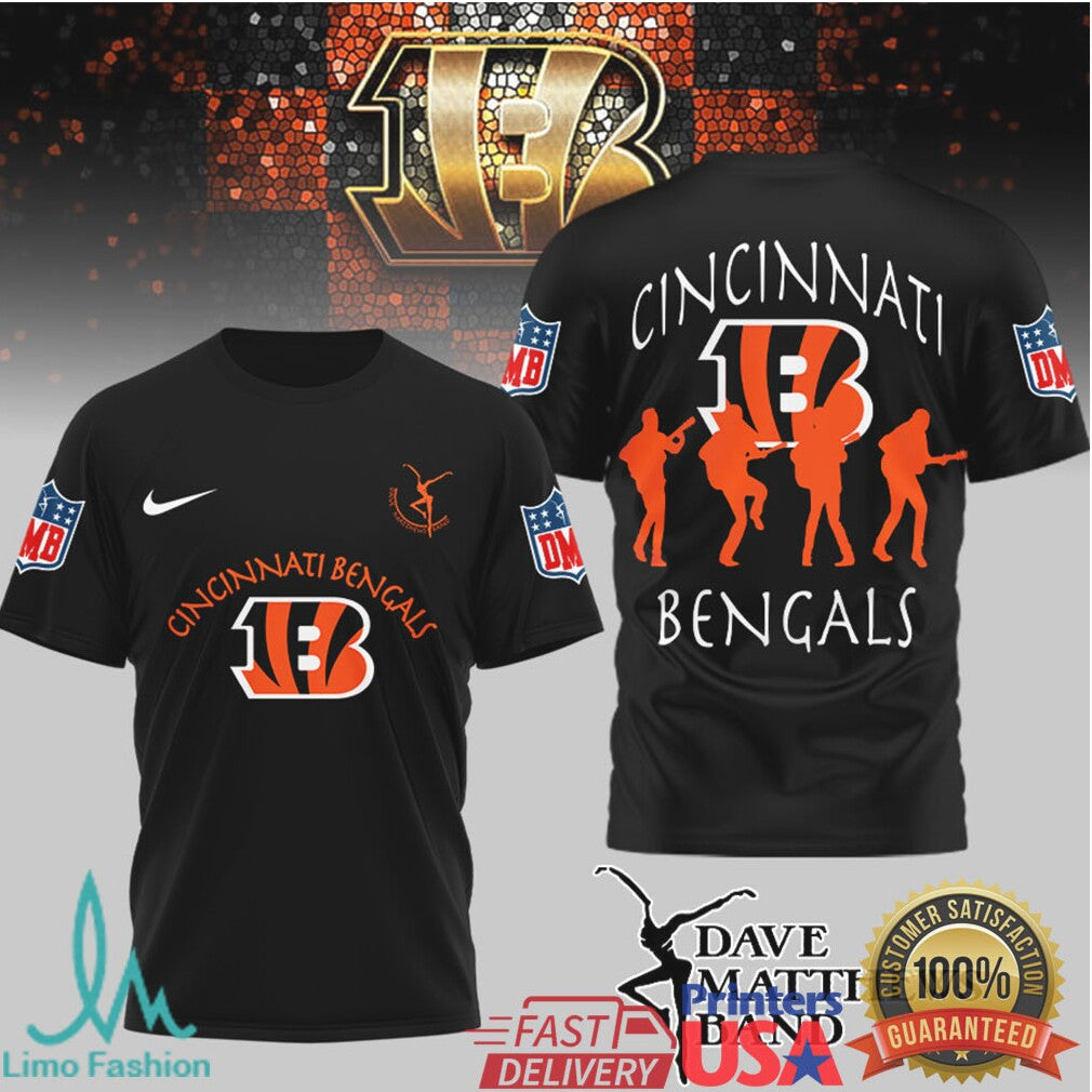 Dave Matthews Band x Cincinnati Bengals Fan T Shirt - Limotees LLC