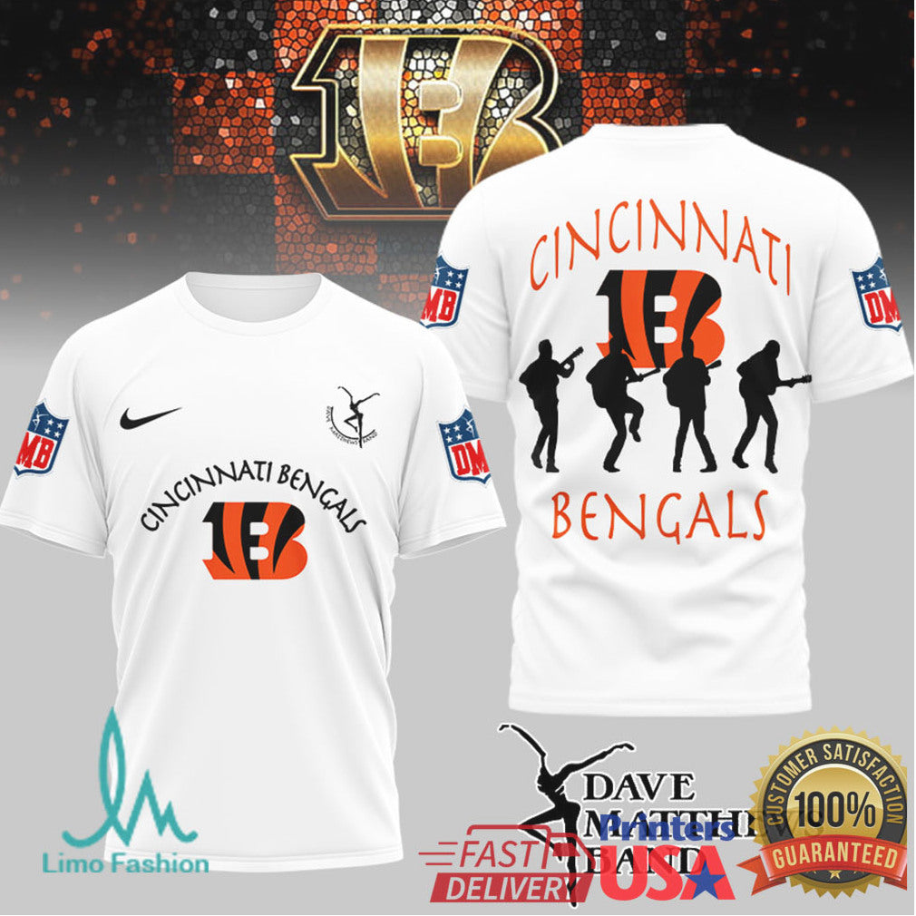 Dave Matthews Band x Cincinnati Bengals Fan T Shirt - Limotees LLC