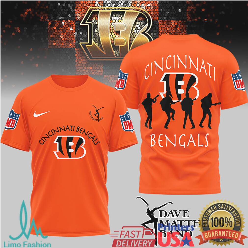 Dave Matthews Band x Cincinnati Bengals Fan T Shirt - Limotees LLC
