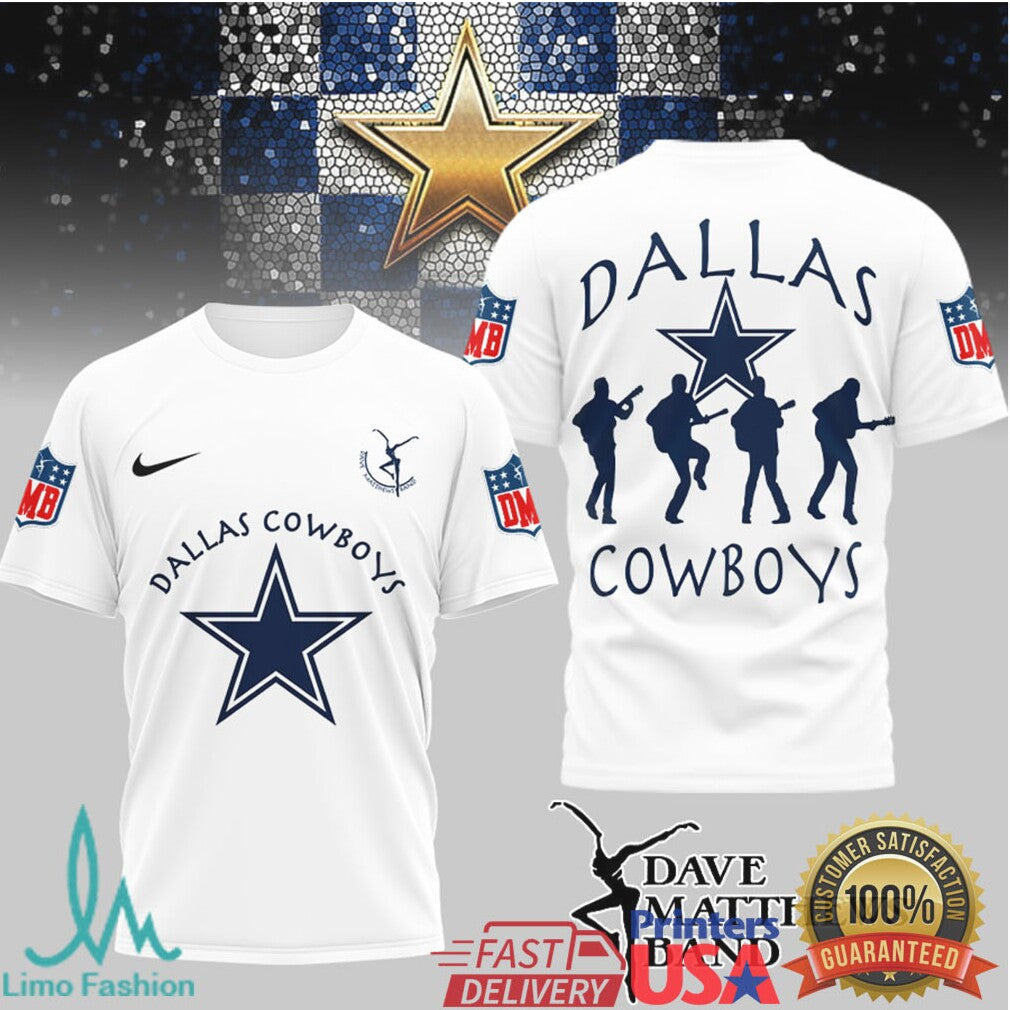 Dave Matthews Band x Dallas Cowboys Fan T Shirt - Limotees LLC