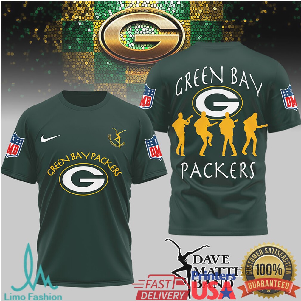 Dave Matthews Band x Green Bay Packers Fan T Shirt - Limotees LLC