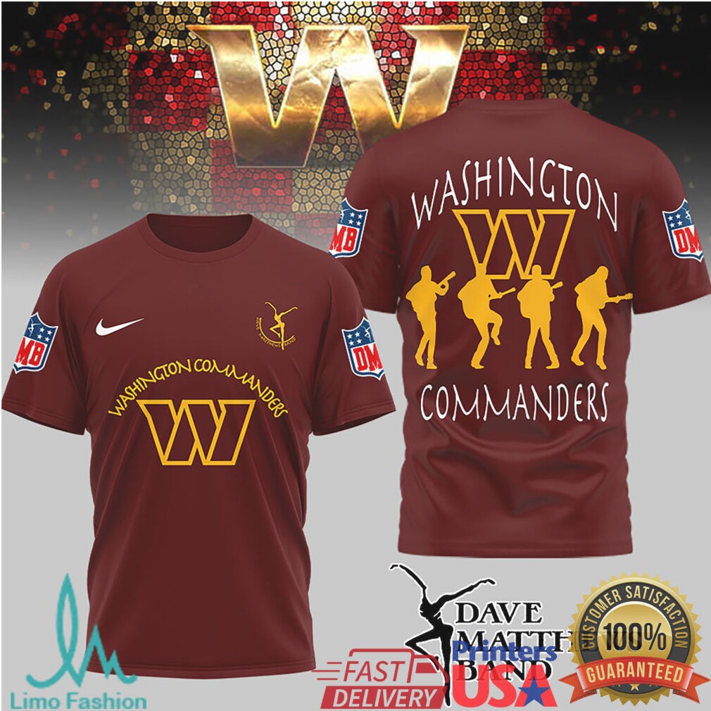 Dave Matthews Band x Washington Commanders Fan T Shirt - Limotees LLC