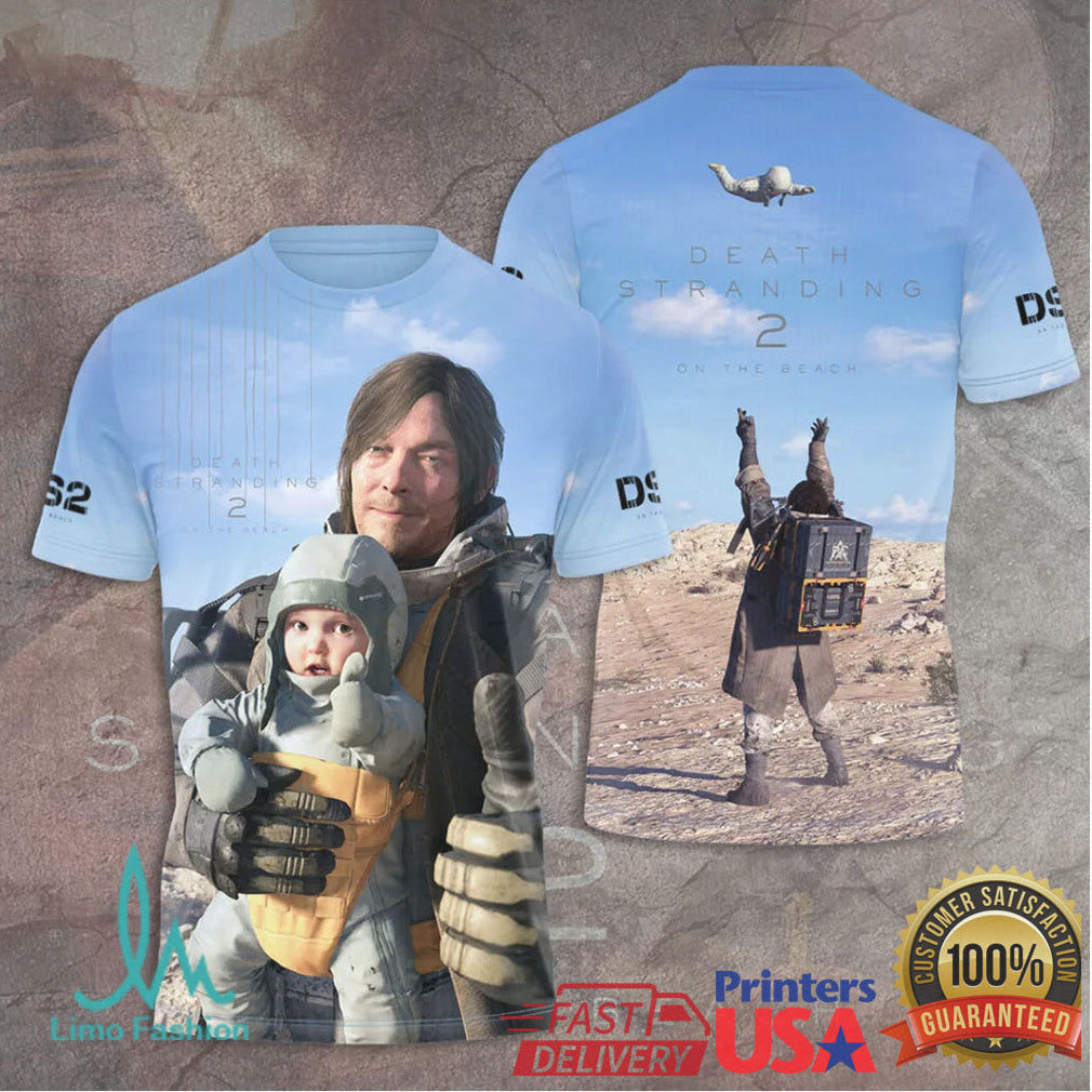 Death Stranding 2 On The Beach Norman Reedus Sam Bridges Gaming Fans T Shirt - Limotees LLC