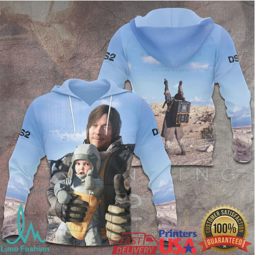 Death Stranding 2 On The Beach Norman Reedus Sam Bridges Gaming Fans T Shirt - Limotees LLC