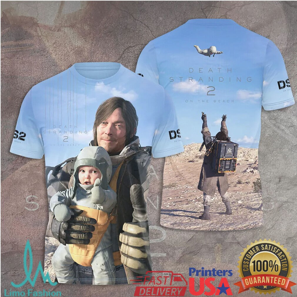 Death Stranding 2 On The Beach Norman Reedus Sam Bridges Gaming Fans T Shirt - Limotees LLC