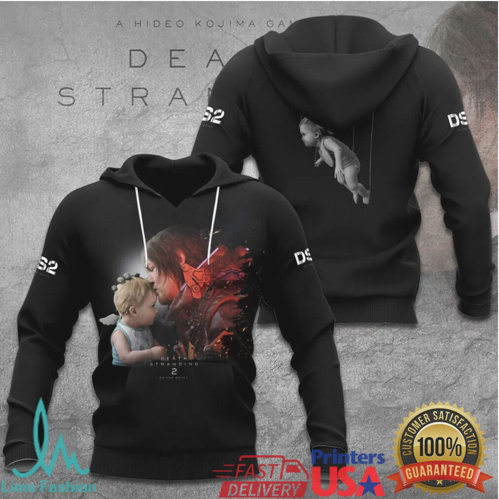 Death Stranding 2 On The Beach Sam Bridges BB Lou Gaming Retro Black T Shirt - Limotees LLC
