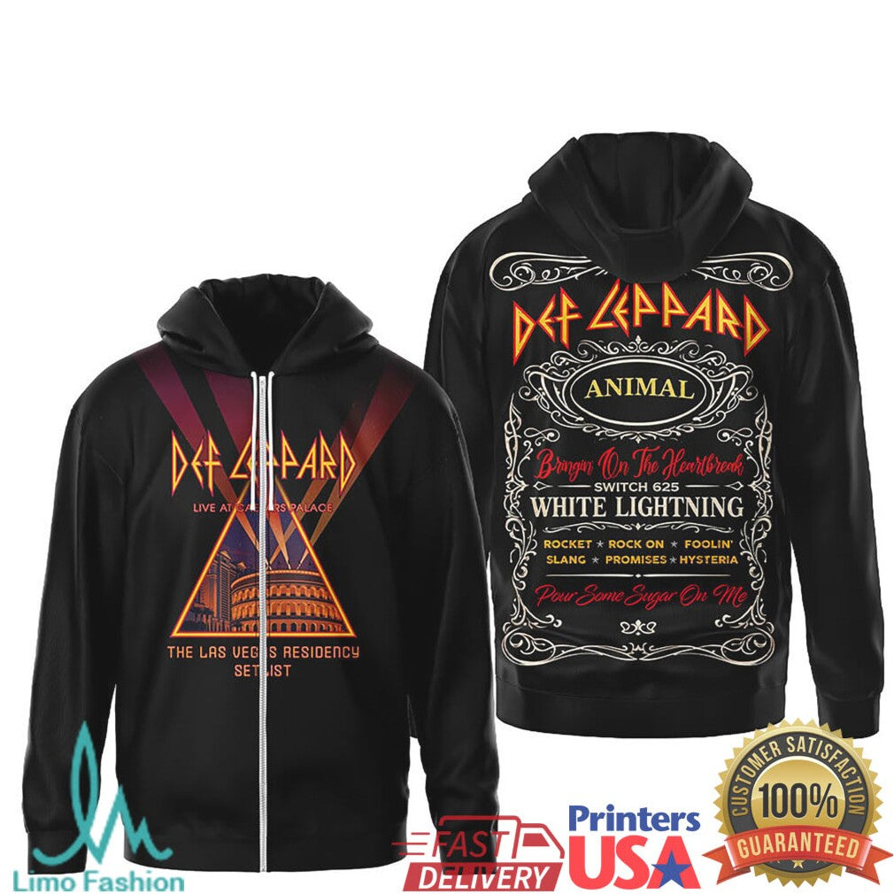 Def Leppard Animal The Las Vegas Residency Setlist Concert Apparel T Shirt - Limotees LLC