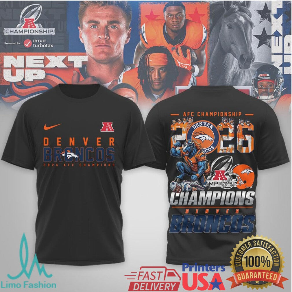 Denver Broncos 2026 AFC Championship Champions Commemorative Tee - Limotees LLC