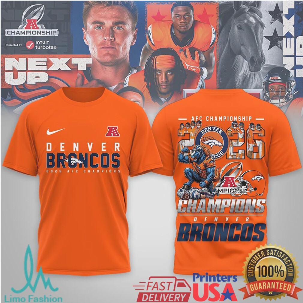 Denver Broncos 2026 AFC Championship Champions Commemorative Tee - Limotees LLC