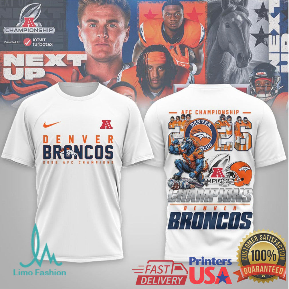Denver Broncos 2026 AFC Championship Champions Commemorative Tee - Limotees LLC