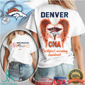 Denver Broncos CNA Heartbeat Wings Graphic T Shirt Broncos Nursing Gift - Limotees LLC