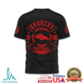 Denver Broncos Freedom Football Red Graphic Logo T Shirt - Limotees LLC