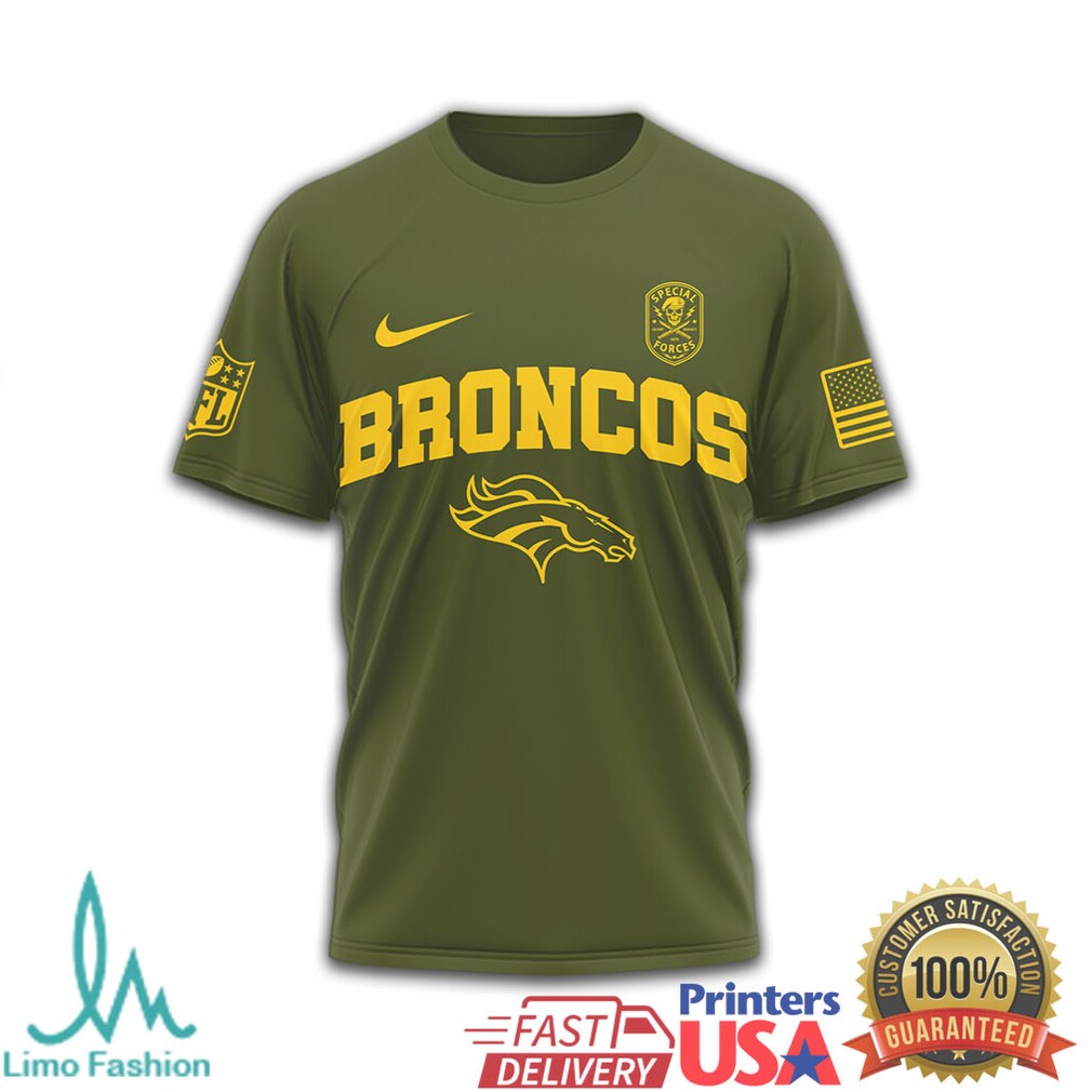 Denver Broncos Green Berets United States Army Special Forces T Shirt - Limotees LLC