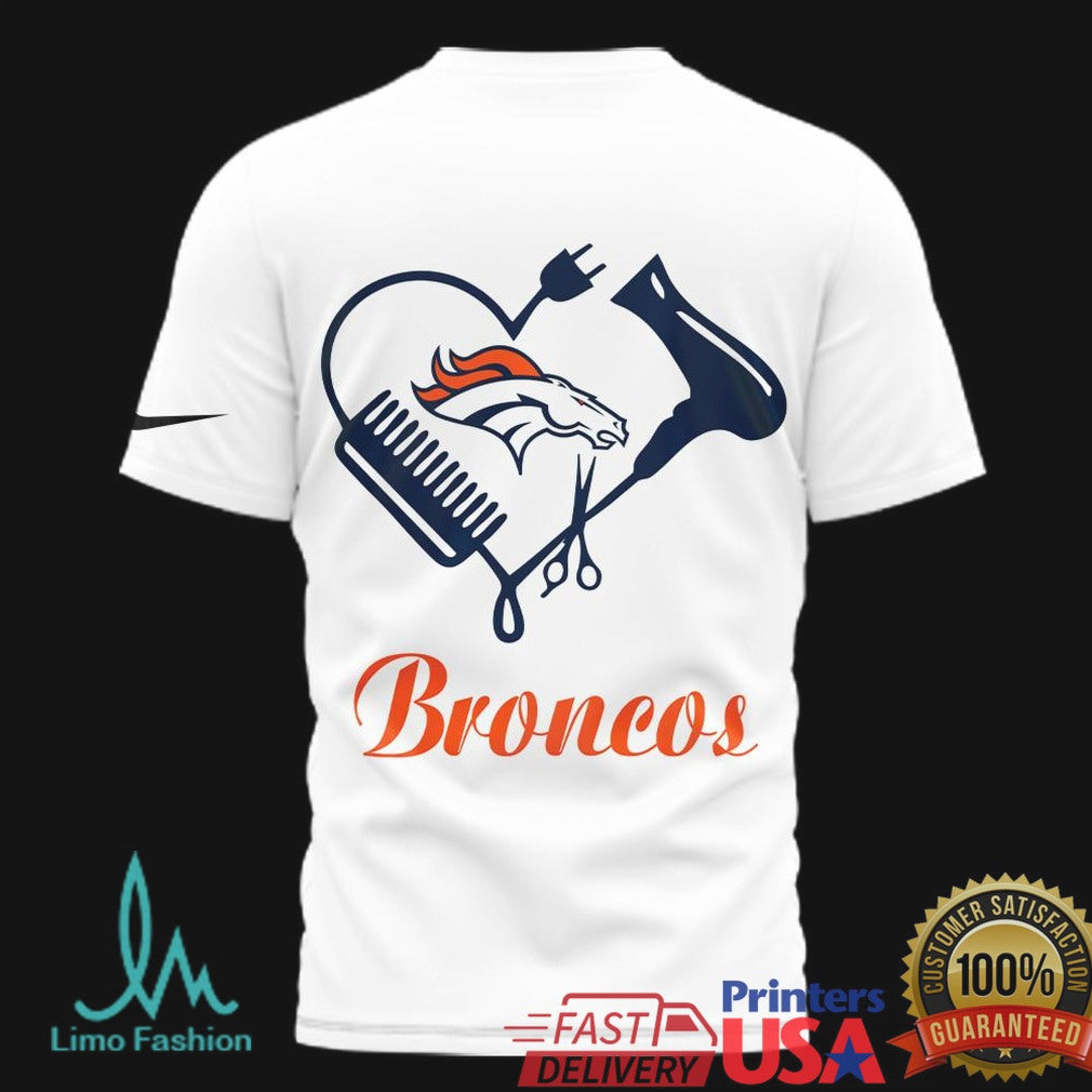 Denver Broncos Hairstylist T Shirt NFL Barber & Salon Gift T Shirt