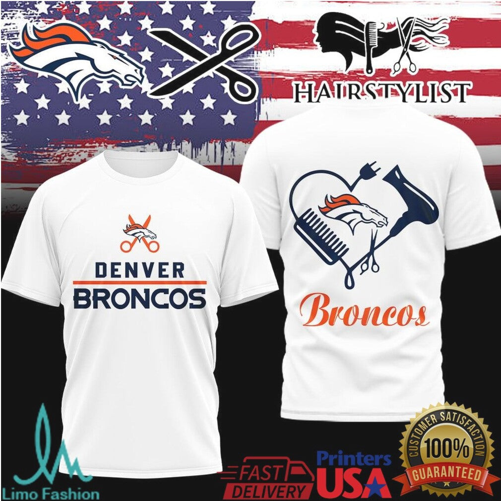 Denver Broncos Hairstylist T Shirt NFL Barber & Salon Gift T Shirt