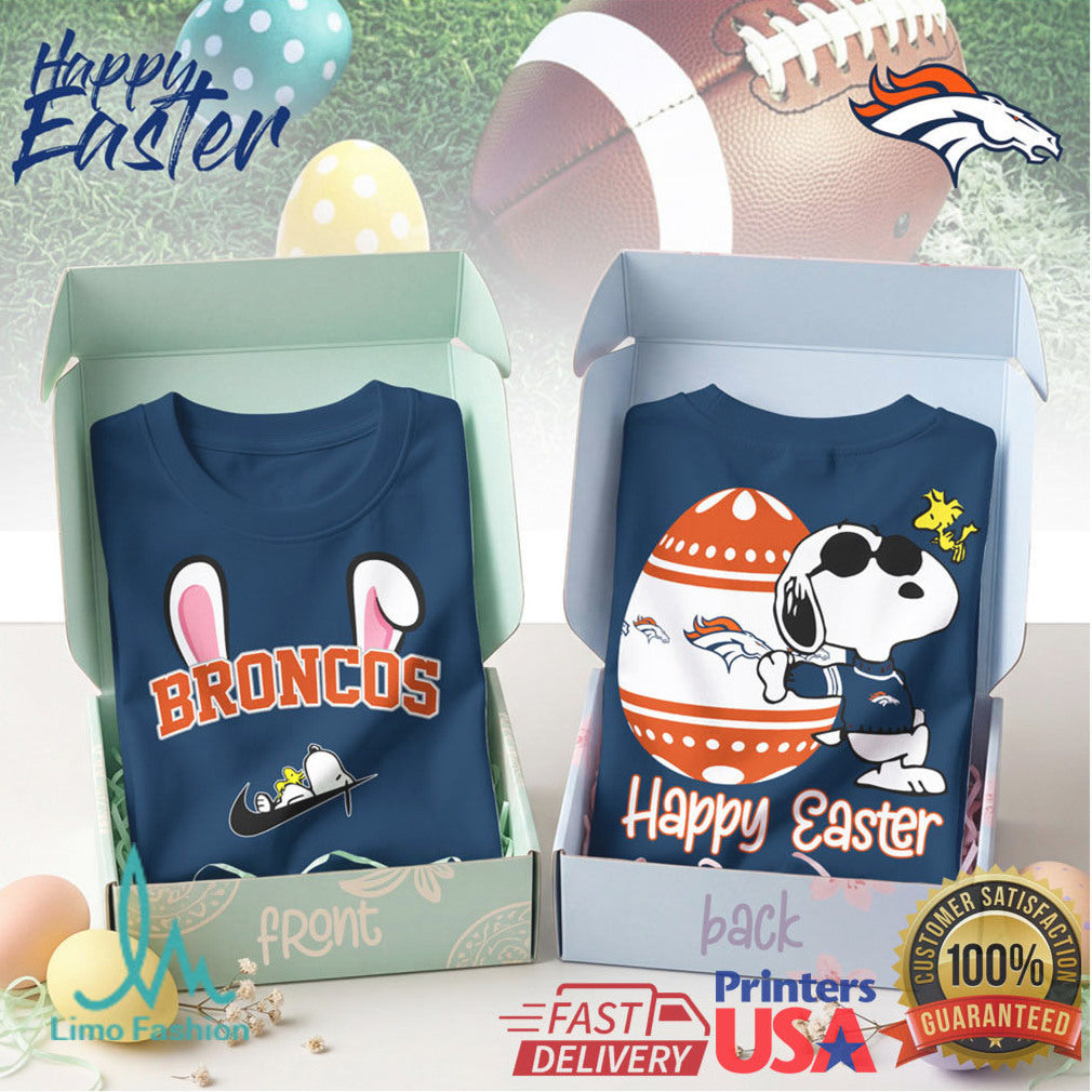 Denver Broncos Happy Easter Snoopy Peanuts Football Fan T Shirt - Limotees LLC