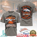 Denver Broncos Harley Davidson For Life Motor Motorcycle T Shirt - Limotees LLC