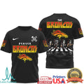 Denver Broncos Heavy Metal Style T Shirt Mile High Football Fan Graphic T Shirt - Limotees LLC