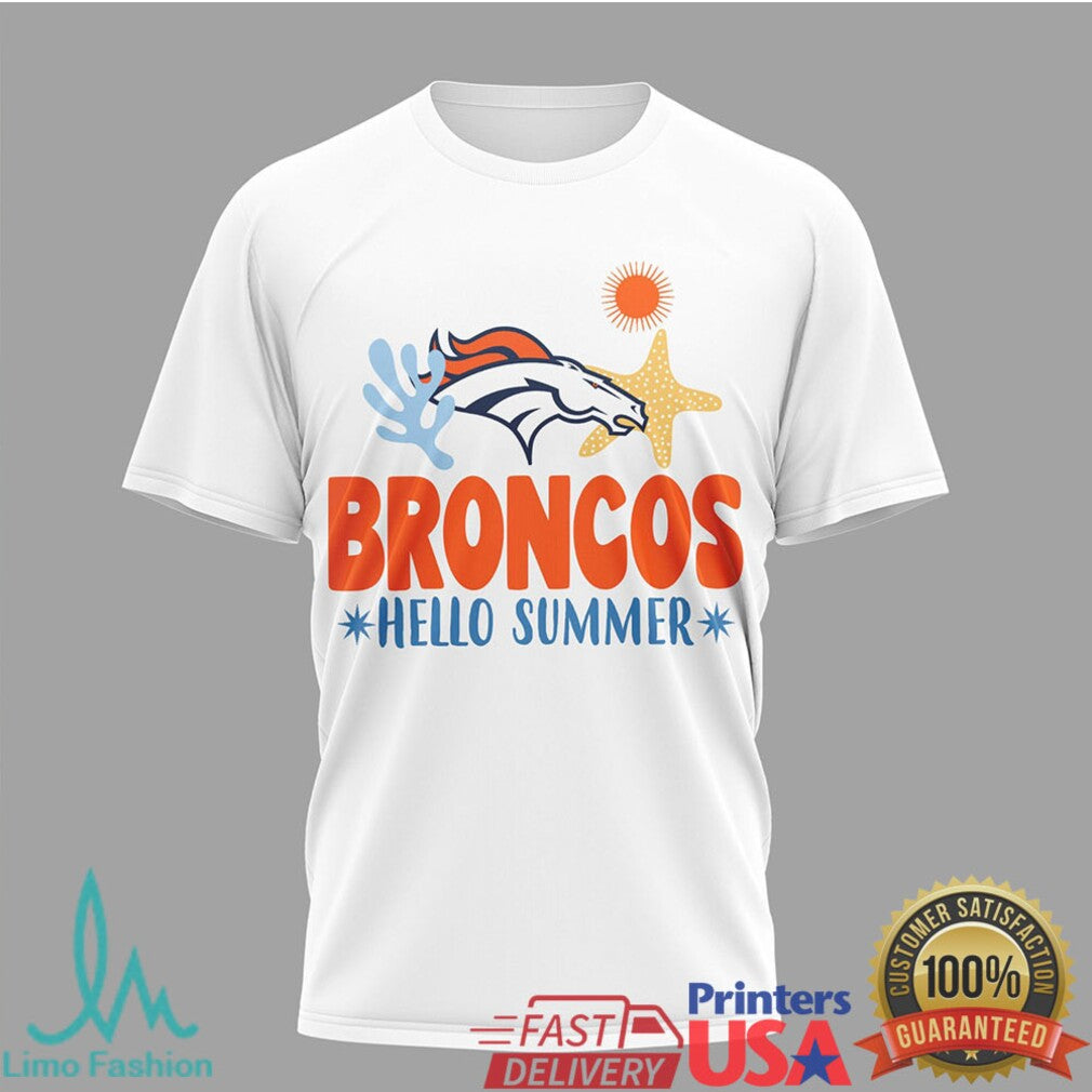 Denver Broncos Hello Summer T Shirt School's Out Scream and Shout Football Fan T Shirt - Limotees LLC