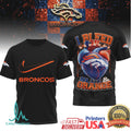 Denver Broncos “I Bleed Blue & Orange” Heart Fan T Shirt - Limotees LLC