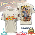 Denver Broncos Indiana Jones Vintage Movie Style Graphic T Shirt - Limotees LLC