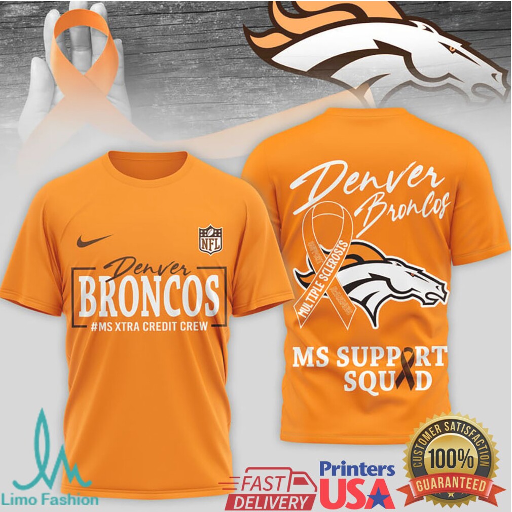 Denver Broncos MS Support Squad Awareness T Shirt - Limotees LLC