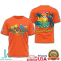 Denver Broncos NFL Tropical Parrot “It's 5 O'Clock Somewhere” Summer Beach T Shirt - Limotees LLC