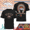 Denver Broncos Native American Heritage Month T Shirt Headdress Design - Limotees LLC