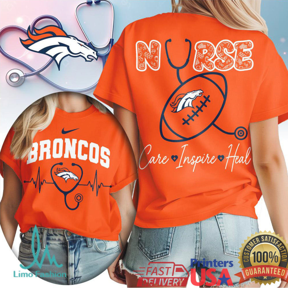 Denver Broncos Nurse T Shirt NFL Healthcare Worker Appreciation T Shirt - Limotees LLC