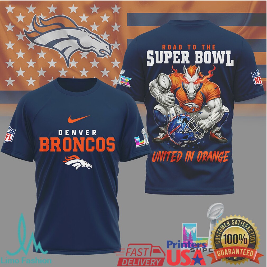 Denver Broncos Official Bad Bunny NFL Road To Super Bowl 3D Shirt - Limotees LLC